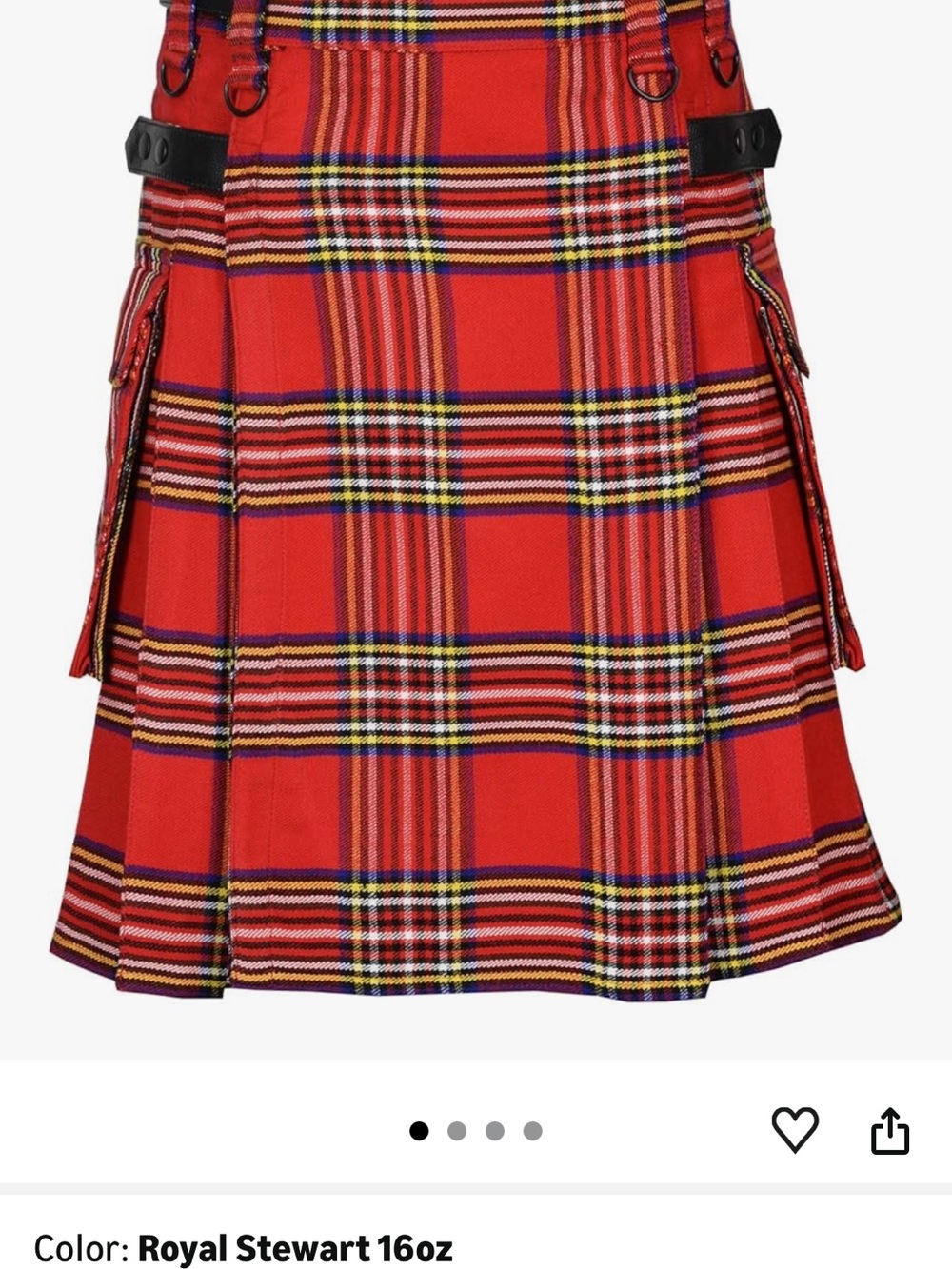 Royal Stewart Plaid Red Kilt Skirt